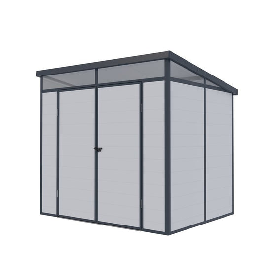 Lotus 8x6 Canto Light Grey Pent Plastic Shed