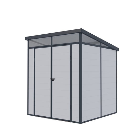 Lotus 6x6 Canto Light Grey Pent Plastic Shed