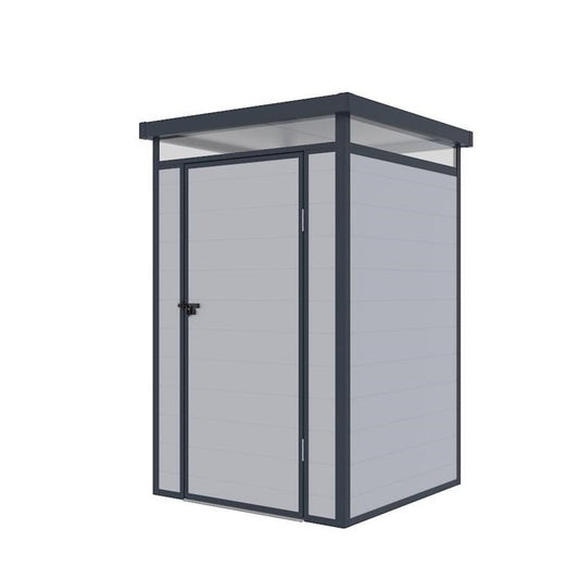 Lotus Curo 4x4 Light Grey Pent Plastic Shed with Panoramic Skylight