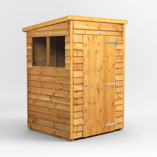4x4 Power Overlap Pent Roof Shed