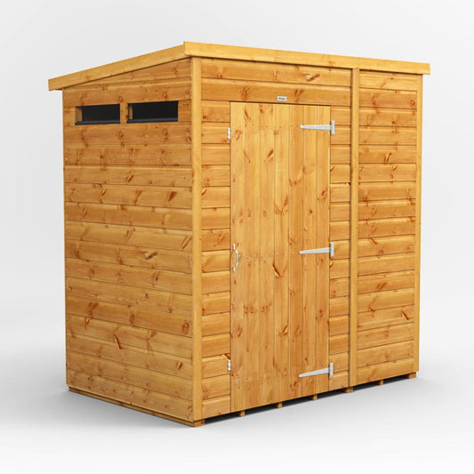 Power Pent Wooden Secure Shed 6x4