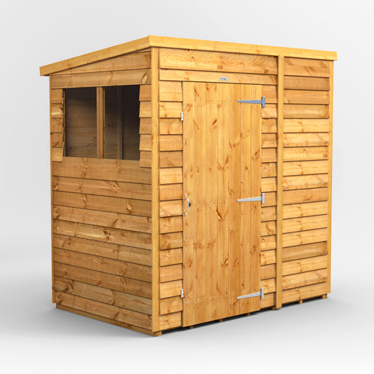6x4 Power Overlap Pent Roof Shed