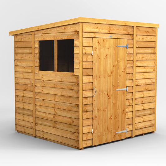 6x6 Power Overlap Pent Roof Shed