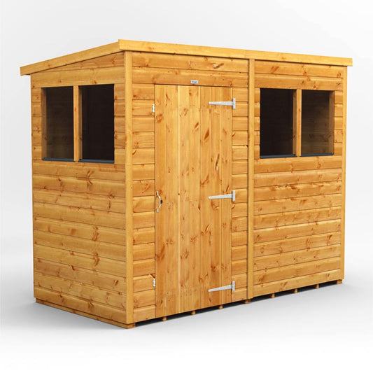 8x4 Power Tongue & Groove Pent Shed