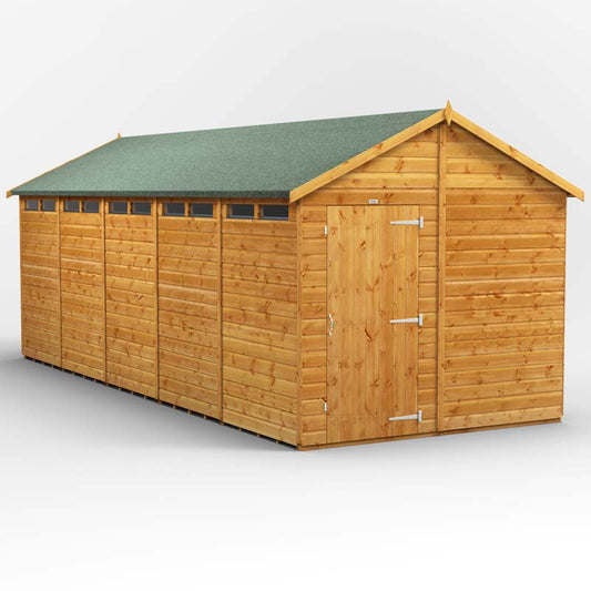 Power Apex Wooden Secure Shed 20x8
