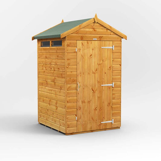 Power Apex Wooden Secure Shed 4x4